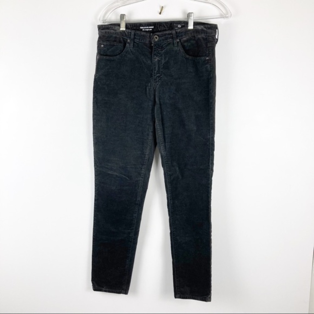 AG Adriano Goldsmeid Dark Gray Velvet Stevie Ankle